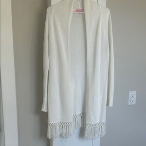 Lilly Pulitzer white  Fringe Cardigan